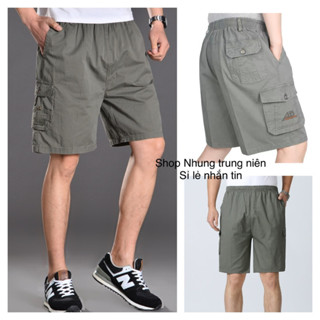 Quần Short Thô Nam trung niên (Quần Sóc) Quảng Châu Chất Mềm Mịn Ảnh Thật