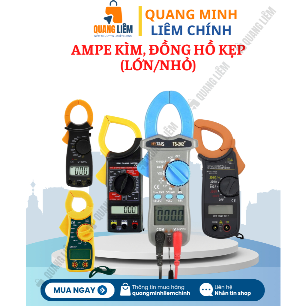 Ampe Kìm, Đồng Hồ Kẹp 3266L, MT87, DT266, MS2017, ST202 (Lớn/Nhỏ), Đo Tụ, Tần Số, Nhiệt Độ, Điện Trở