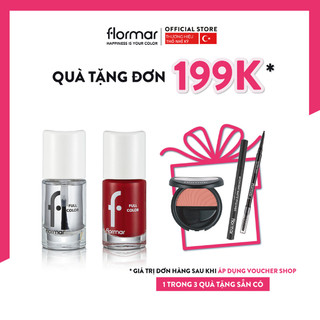 Sơn móng tay flormar full color nail enamel 8ml lên màu bền đẹp chứa dưỡng chất không gây hại móng, vàng móng