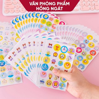 Sticker khen thưởng học sinh dán sổ cute dễ thương giá rẻ, sticker tiếng anh đồ dùng học tập văn phòng phẩm STK04