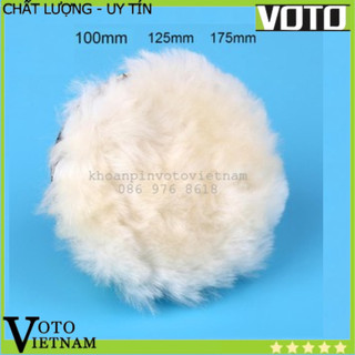 Miếng phớt lông cừu đánh bóng xe đường kính 100mm 125mm 175mm Voto