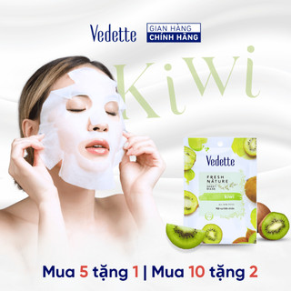 Combo 3 Mặt nạ Thiên nhiên kiwi Vedette 22ml/miếng