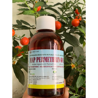 Thuốc diệt côn trùng Permethrin 60 EC chai 200ml phun cho gia đình 200 mét. Sản phẩm nhập khẩu của MAPPACIFIC Singapore