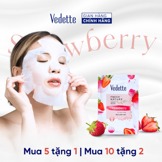 Combo 3 Mặt nạ Thiên nhiên Dâu tây Vedette 22ml x 3