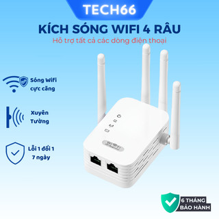 Kích sóng wifi 4 râu Gutek KS1 tốc độ 300mbps phát xuyên tường kết nối xa sóng mạnh 