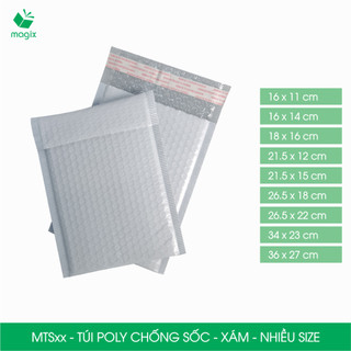 MTS - 25 túi đóng hàng poly chống sốc, Xám - Nhiều size - Túi gói hàng, túi chống sốc, túi xốp