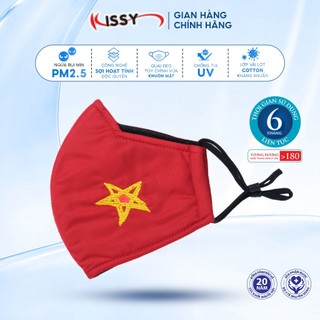 Khẩu Trang Kissy Cờ Đỏ Sao Vàng - Tự Hào Việt Nam - Mẫu Cho Bé, Giao Chuẩn Mẫu Và Chuẩn Size