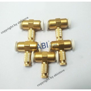 Combo 5 béc phun sương nối ống 8mm, bép đồng phun sương giá rẻ