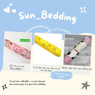 Vỏ gối ôm-->35x100<-- vỏ gối, bao gối ôm cotton poly đơn giản Sun_bedding