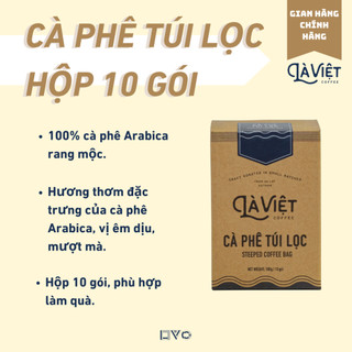 Cà phê túi lọc là việt hộp 10 gói