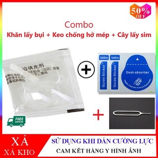 Combo sản phẩm phụ khi tự dán cường lực điện thoại tại nhà