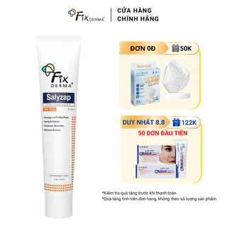 Gel Làm Giảm Mụn Fixderma Salyzap Gel For Acne (Dùng ban ngày) (20g): giảm mụn, tẩy tế bào chết, dưỡng ẩm và dịu da