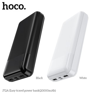 Pin sạc dự phòng hoco j72a dung lượng 20000mah, sạc nhanh 2a max, 2 output usb, 2 input , có đèn led