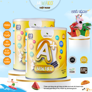 Sữa Công Thức Hạt Thực Vật Hữu Cơ MIWAKO A+ 700gr x 2 Hộp Vị Vani (1.4kg) - Miwako Việt Nam