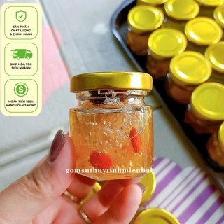 Hũ thủy tinh lục giác 50ml đựng bột, yến chưng, quà cưới
