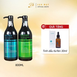 Dầu gội và dầu xả tóc KAFEN xanh CHÍNH HÃNG siêu mềm mượt phục hồi tóc hư tổn