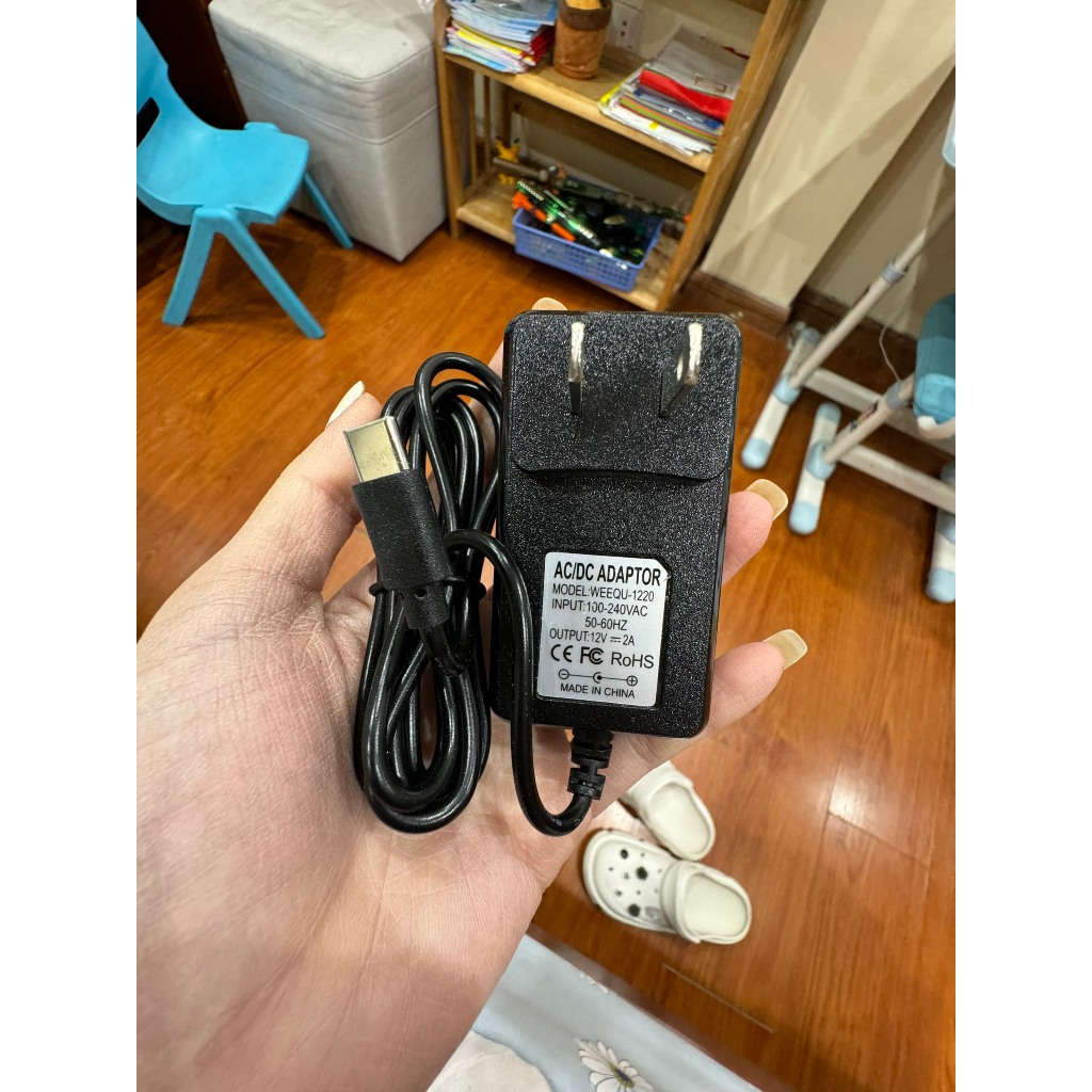 sạc 12v 2a chân cắm type-c (12v2a usb-c)