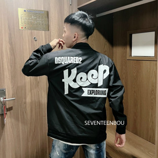 Áo Khoác Gió DSQ 386 Họa Tiết Bo Gân Hình In Sau Lưng Chất Liệu Gió Thời Trang Nam Cao Cấp Phù Hợp Cho Nam