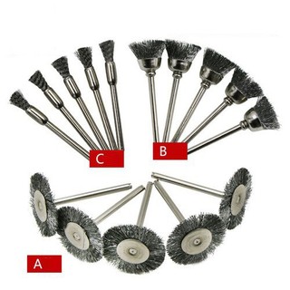 15 chổi sợi thép không gỉ chuyên dụng cho máy mài trục 3mm tiện lợi ❤️freeship❤️