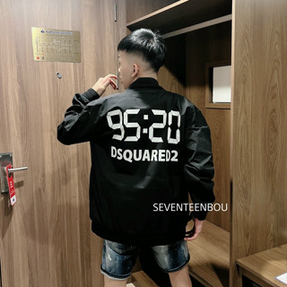 Áo Khoác Gió DSQ 340 Họa Tiết Bo Gân Hình In Số Đồng Hồ Chất Liệu Gió Cao Cấp Thời Trang Nam Phù Hợp Cho Nam Và Nữ