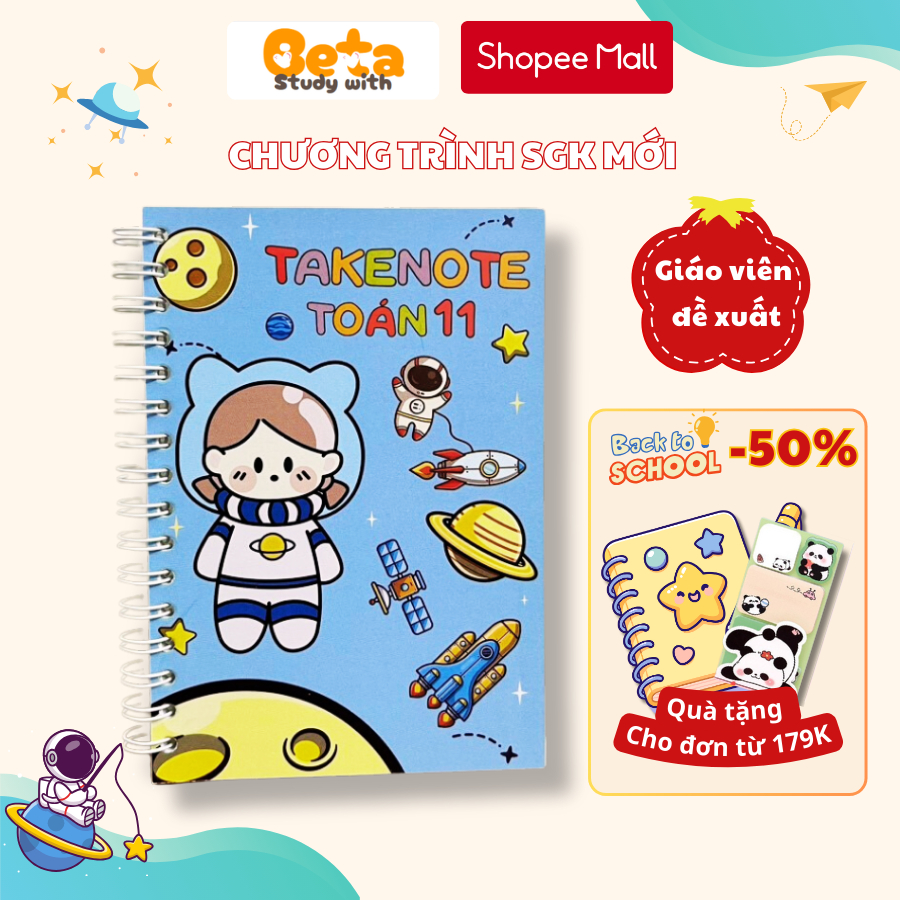 Sổ Tay Takenote Toán 11 Kết Nối, Chân Trời,Cánh Diều TAKENOTES BETA - Sổ Tay Kiến Thức Toán Lớp 11