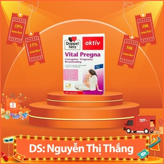 Viên uống vitamin bầu Doppelherz Vital Pregna bổ sung vitamin và khoáng chất cho bà bầu