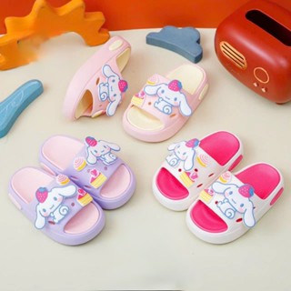 Dép bánh mì 3D cho bé gái hình thỏ Cinamol dâu siêu dễ thương siêu nhẹ cao cấp