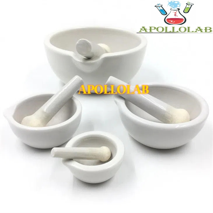 Cối chày sứ và thủy tinh phi 80, 100, 130mm