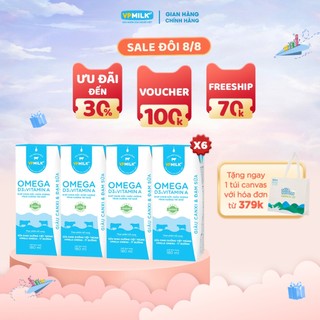 Sữa dinh dưỡng tiệt trùng vpmilk omega ít đường dành cho bé 180ml