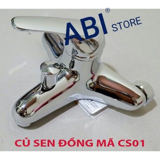 CỦ SEN NÓNG LẠNH ĐỒNG MẠ CROM KÈM CHÂN SEN