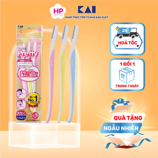 Dao cạo lông mày kai pretty 0188- ga06x6 set 3 cây