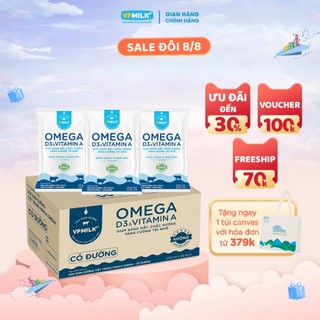 [GIAO HỎA TỐC TẠI TP. Hồ Chí Minh] Sữa dinh dưỡng tiệt trùng VPMilk Omega bịch 220ml (thùng 48 bịch)