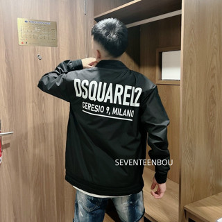 Áo Khoác Gió DSQ 310 Họa Tiết Bo Gân Hình In Sau Lưng Chất Liệu Gió Thời Trang Nam Cao Cấp Phù Hợp Cho Nam