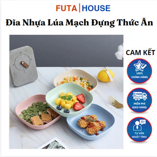 Đĩa nhựa lúa mạch đựng thức ăn, trái cây bánh kẹo