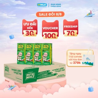 Sữa ca cao mầm lúa mạch đen VPMilk Nutrimalt 180ml (thùng 48 hộp)