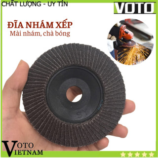 Bánh nhám xếp, ráp xếp gắn máy mài máy khoan Voto 4inch