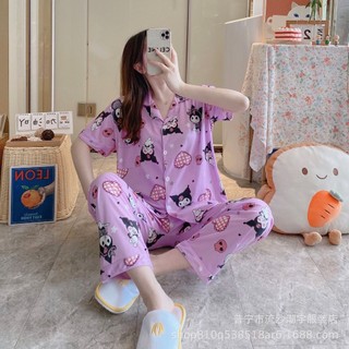 Bộ Pijama cho nữ tay ngắn quần dài chất kate đồ bộ mặc nhà pyjama quần dài nữ