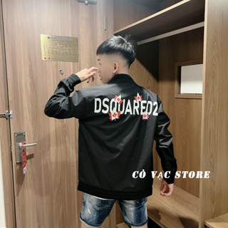 Áo Khoác Gió Nam Chống Nắng DSQ 355 Thời Trang Nam Màu Đen Full Size  M L XL Kiểu Dáng Khoác Ngoài