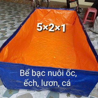 BỂ BẠT NUÔI CÁ, ỐC, ẾCH , LƯƠN ĐỦ KÍCH THƯỚC - 2*1*0,5