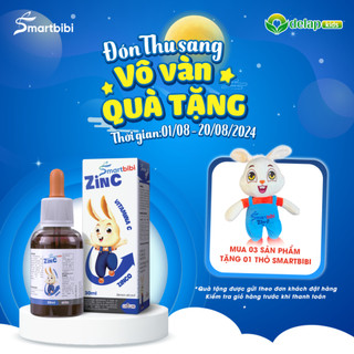 Kẽm Chelate Hữu Cơ Smartbibi ZinC Hỗ Trợ Ăn Ngon Tăng Cân, Giảm Ốm Vặt, Tăng Khả Năng Tập Trung Cho Bé Từ Italia 30ml