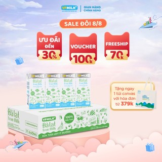 Sữa tươi UHT Đà Lạt True Milk VPMilk ít đường 180ml (thùng 48 hộp)