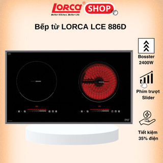 Bếp điện từ đôi LORCA LCE 886D - Hàng chính hãng cao cấp nhập khẩu, công nghệ inverter