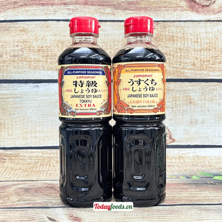 Nước tương nhật yamamori: nước tương extra / nước tương màu nhạt 500ml