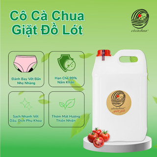 [ 10L ] Nước Giặt Đồ Lót, Quần Áo Trẻ Em Hữu Cơ Cô Cà Chua Yêu Nước An Toàn Cho Da Nhạy Cảm