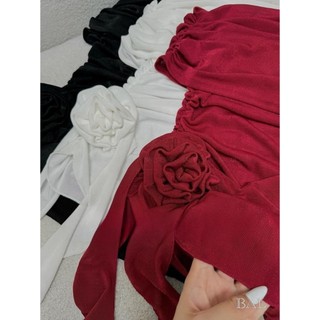 ÁO BIGSIZE TRỄ VAI NHÚN EO ĐÍNH HOA [TNT SHOP BIGSIZE 60KG 90KG]