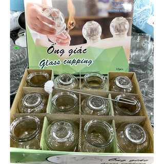 Ống giác hơi thủy tinh + cây mồi lửa