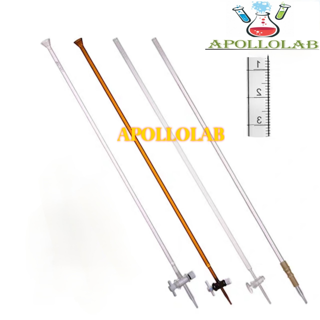 Burette (buret) chuẩn độ trắng 10ml 25ml 50ml