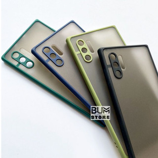 Ốp Lưng Samsung Note 10 Plus / S10 / S10 Plus / Note 10 / Note 10 Lite / Note 9 Chống Sốc Viền Màu Lưng Mờ