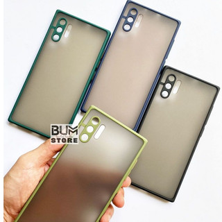 Ốp Lưng Samsung Note 10 Plus / S10 / S10 Plus / Note 10 / Note 10 Lite / Note 9 Chống Sốc Viền Màu Lưng Mờ