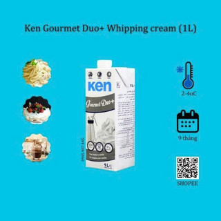[TP HCM] Kem tươi 𝗪𝗵𝗶𝗽𝗽𝗶𝗻𝗴 𝗖𝗿𝗲𝗮𝗺 𝗞𝗘𝗡 1lit